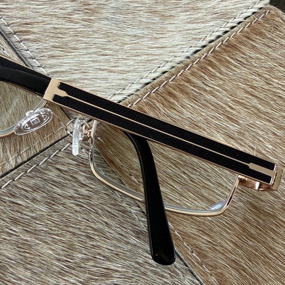 Caviar Italy Vintage Men's Brown and Gold Eyewear Eyeglasses - Model #M4851 - Picture 8 of 15